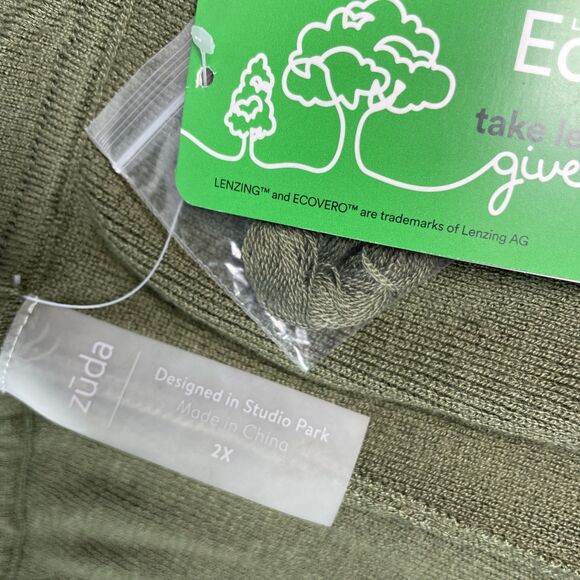 Zuda Womens EccoVero Cozy Knit Sweater Pants 2X Wide Leg Pull-on - Picture 7 of 12